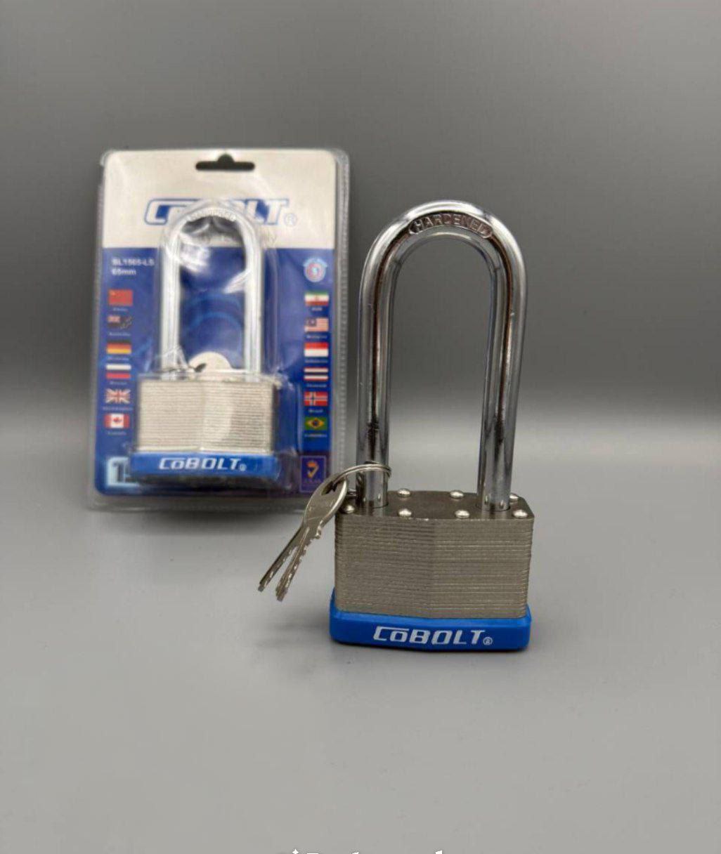 قفل آویز تمام فولادی پایه بلند کوبالت