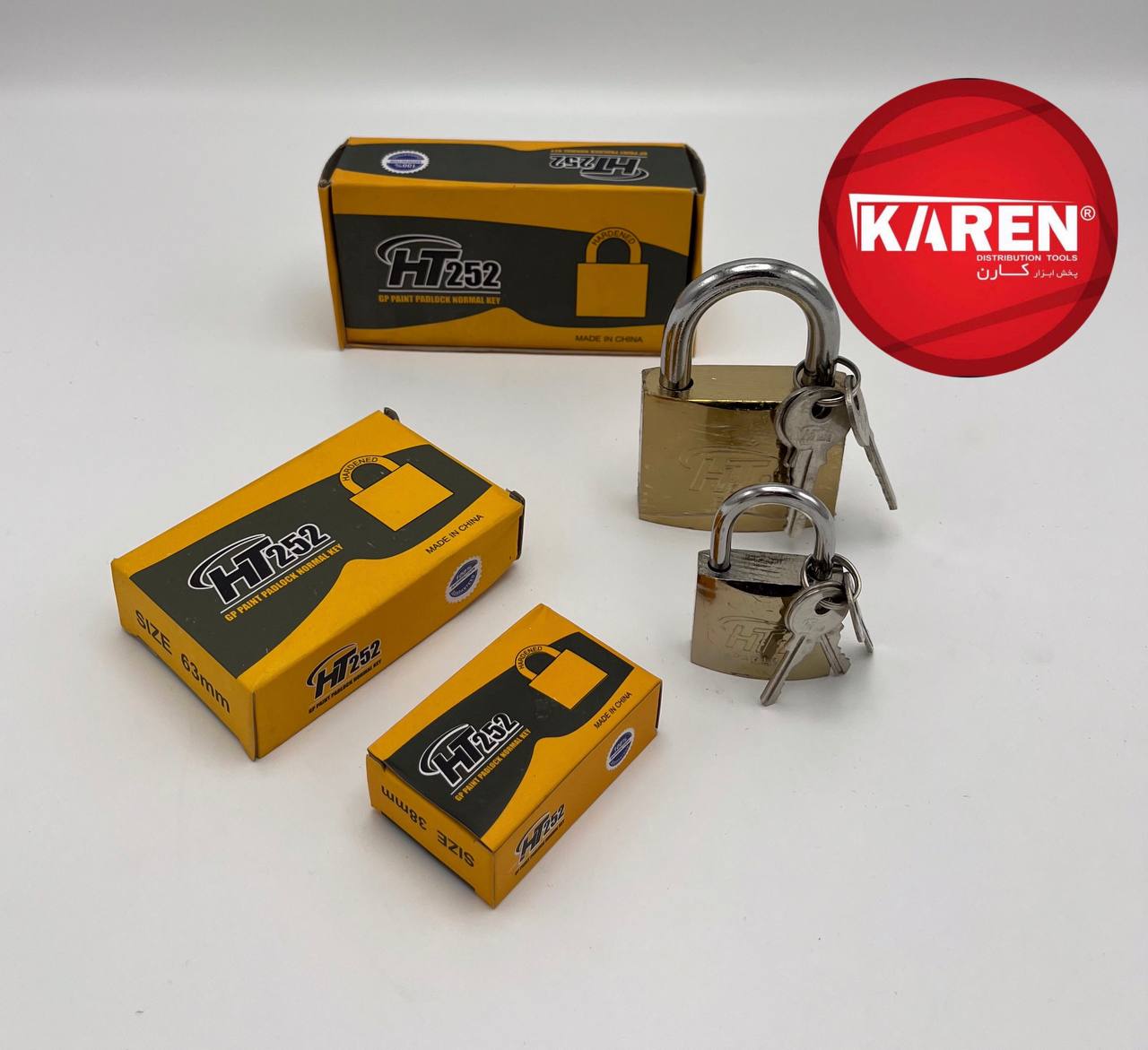 قفل آویز۲۰ طلایی HT252