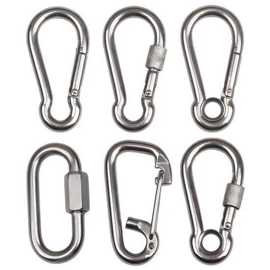 کارابین قلاب های فلزی هستند که برای اتصال از آن ها استفاده می شود. این حلقه یا قلاب از جنس آلومینیوم