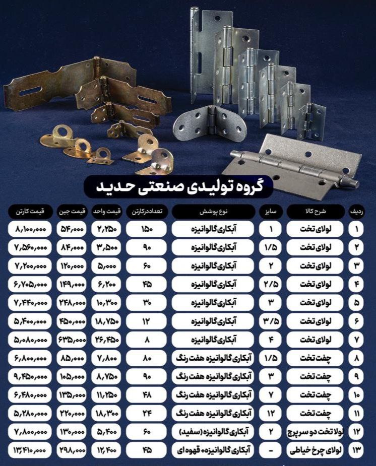 فروش یراق آلات حدید