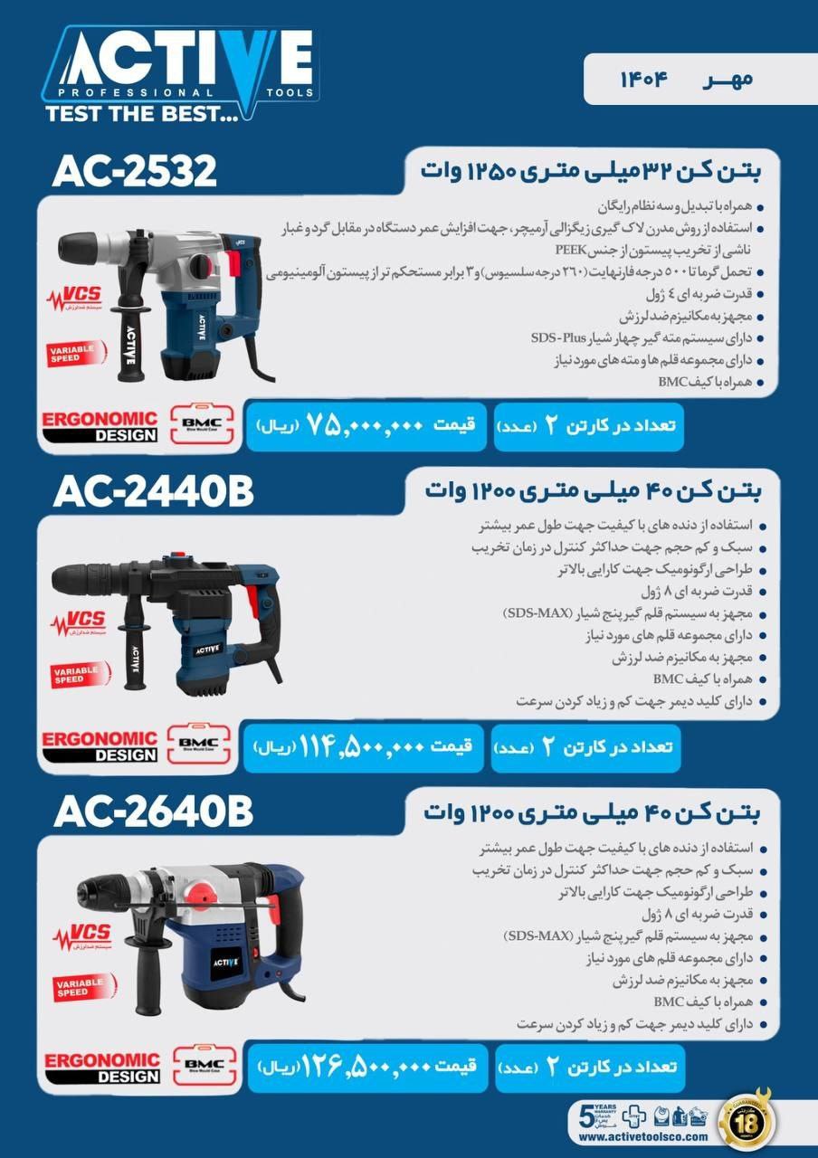 بتن کن های اکتیو در مدل های مختلف موجود شد و آماده توزیع میباشد