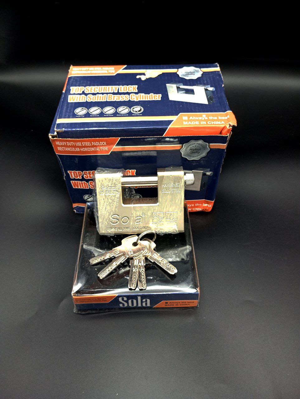 قفل کتابی 94فولادی سولا