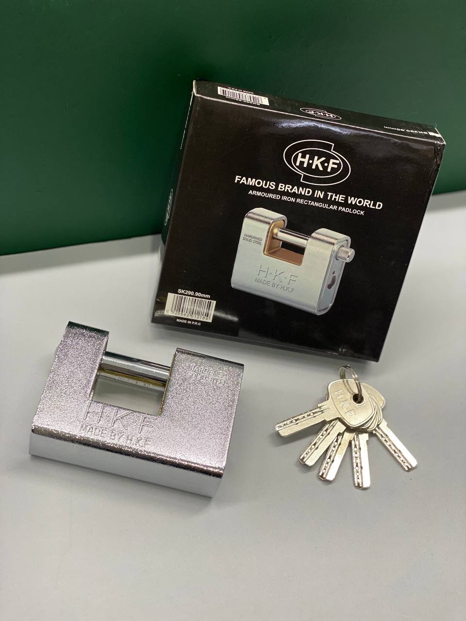 #قفل_فولادی #قفل_کتابی 🟦🟦 قفل کتابی روکشدار سایز ۹۴ پنج کلید کامپیوتری میله پرشیوضد برش تعداد در کار