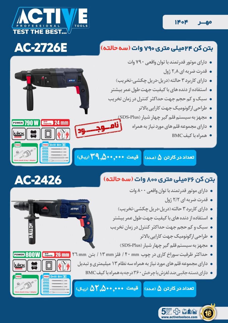 بتن کن های اکتیو در مدل های مختلف موجود شد و آماده توزیع میباشد