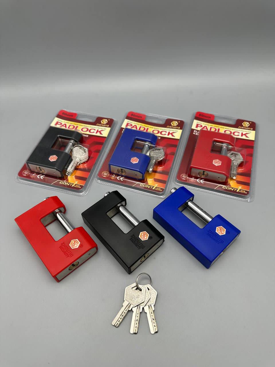 قفل کتابی فولادی وکیومی رنگی زوشی کلید ویژه مغزی کامل برنجی سایز =80=90=100 لینک کانال واتساپ https