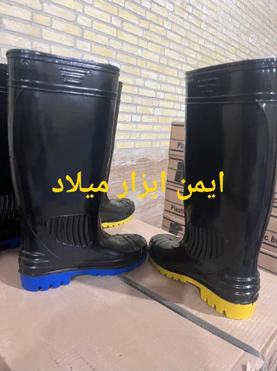 چکمه لاستیکی ساق بلند مشکی