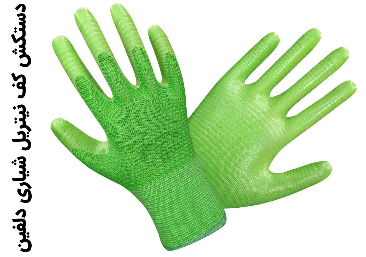 دستکش نیتریل شیاری دلفین