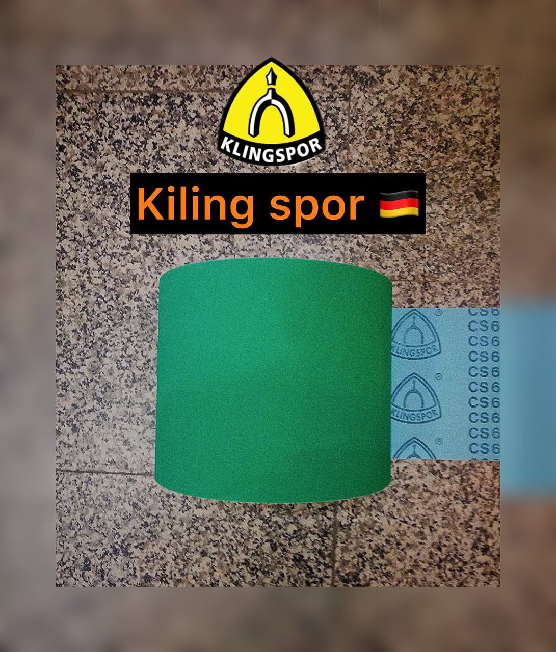 سنباده رولی آلمانی سبز ( سرامیک آلمینیم اُکسید )🟢