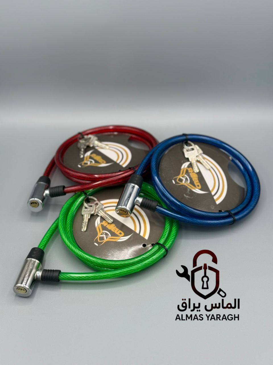 ⭐قفل دوچرخه کلید ناودانی سری فلزی۱/۵متری⭐ 