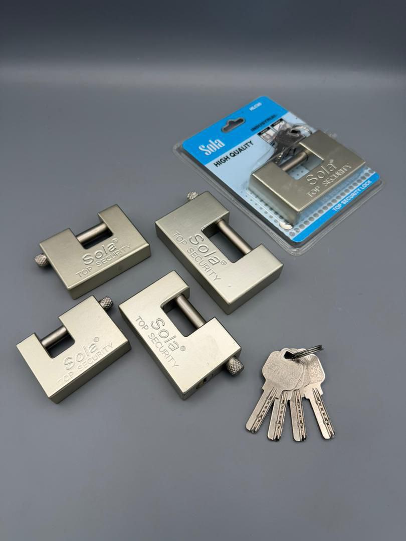  قفل کتابی فولادی وکیومی سولا کلید کامپیوتری مغزی کامل برنجی سایز 60=70=80=90=100 کارتن 48  عددی آدر