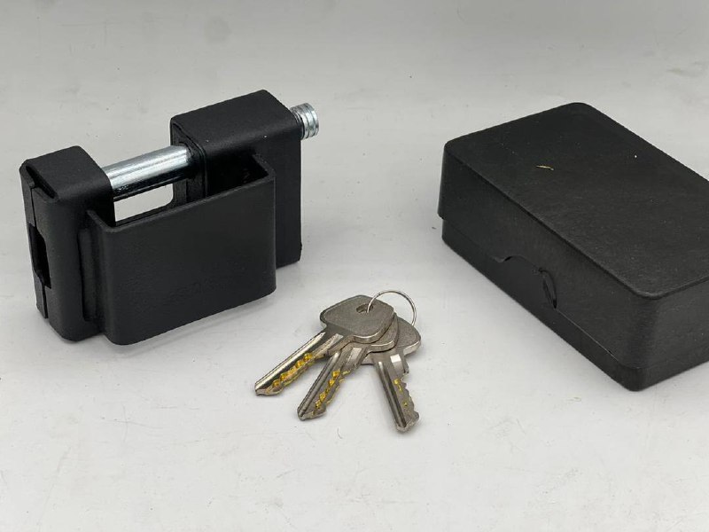 قفل کتابی ۱۰۰حفاظ دار مشکی کلید پله ای