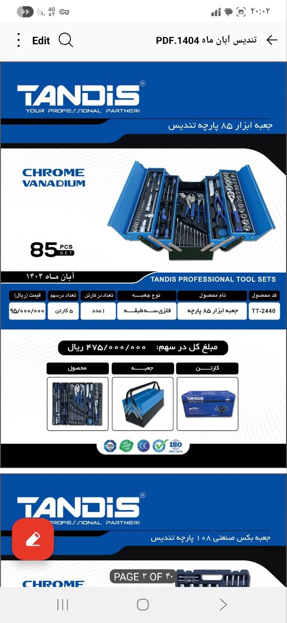 . جعبه ابزار برند تندیس