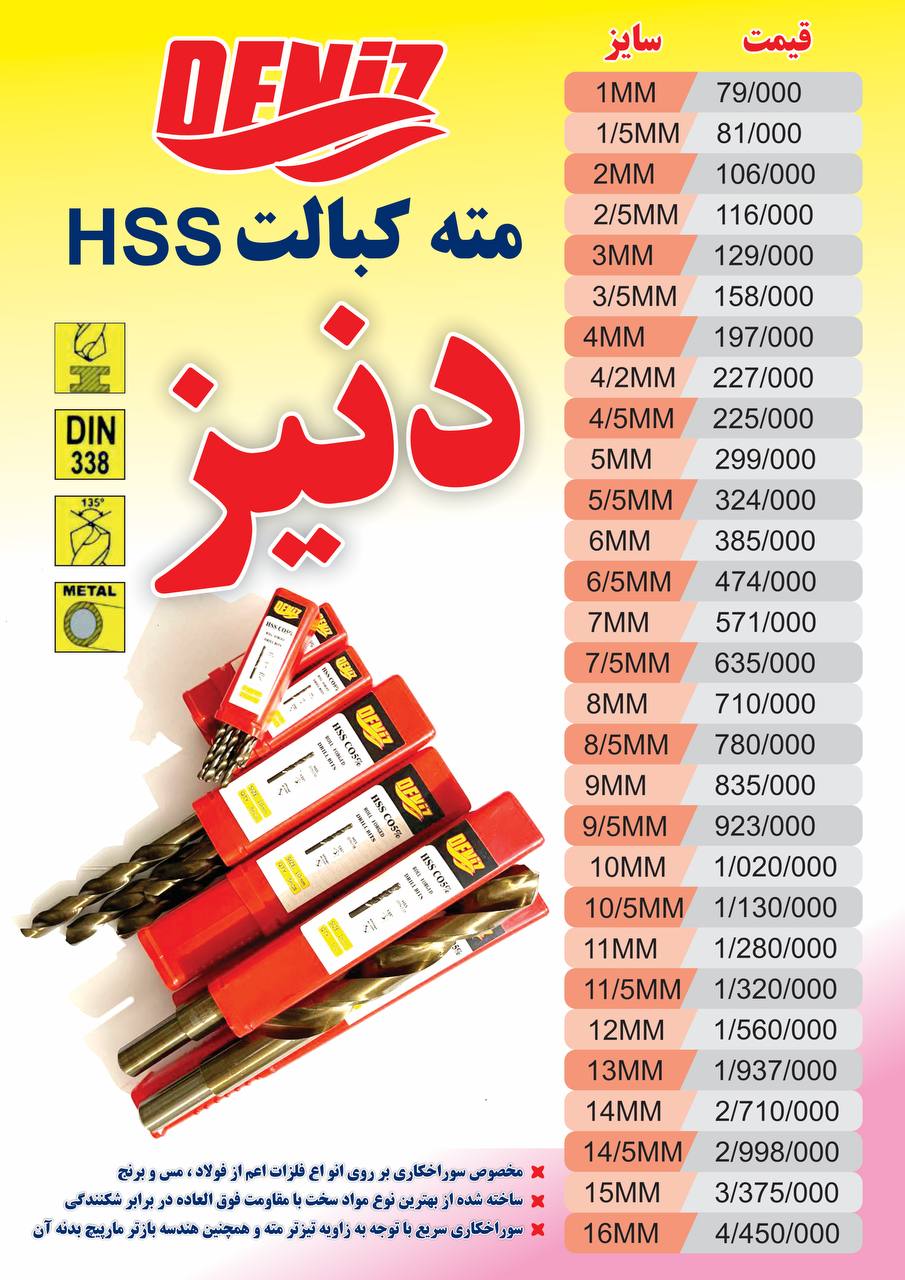 مته طرح کبالت دنیز 