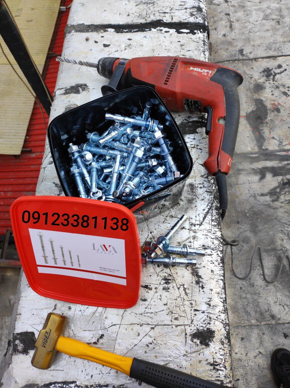 پخش انواع رولبولت HSA و انکربولت HKD در سایزهای مختلف و رولبولت های ایرانی غلافی