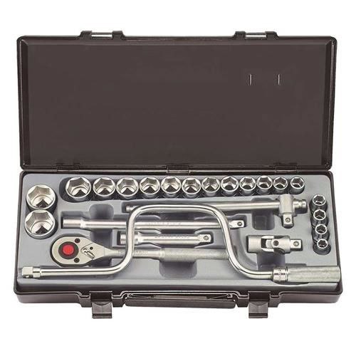 جعبه بکس ،1.2 درایو ، ۲۴ پارچه ، 6 پر سایز 32-10 میلیمتر با دسته بکس هندلی ، فورس