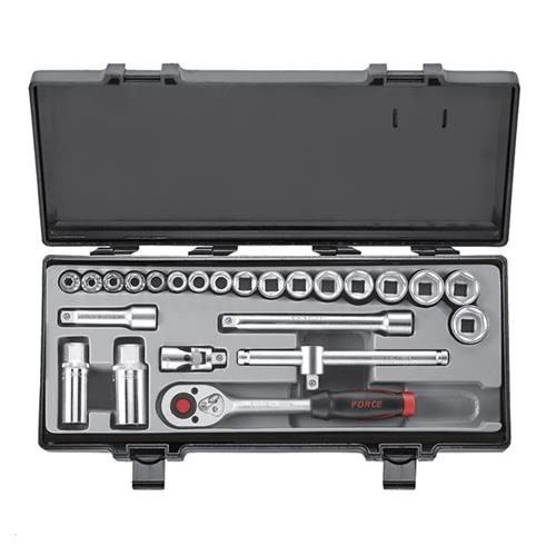 جعبه بکس، 3.8 درایو ، ۲۴ پارچه ، 6 پر کوتاه سایز 22-6 میلیمتر فورس 