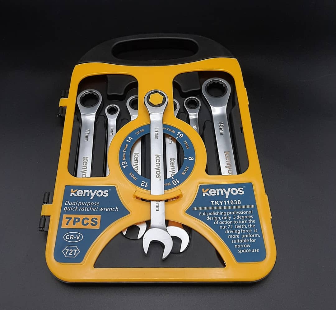 ابزار دیاموندی آچار جغجغه سری ۷ عددی KENYOS تعداد در کارتن ۲۰ عدد قیمت ۱.۱۴۵.۰۰۰ تومان آدرس: ،تهران،