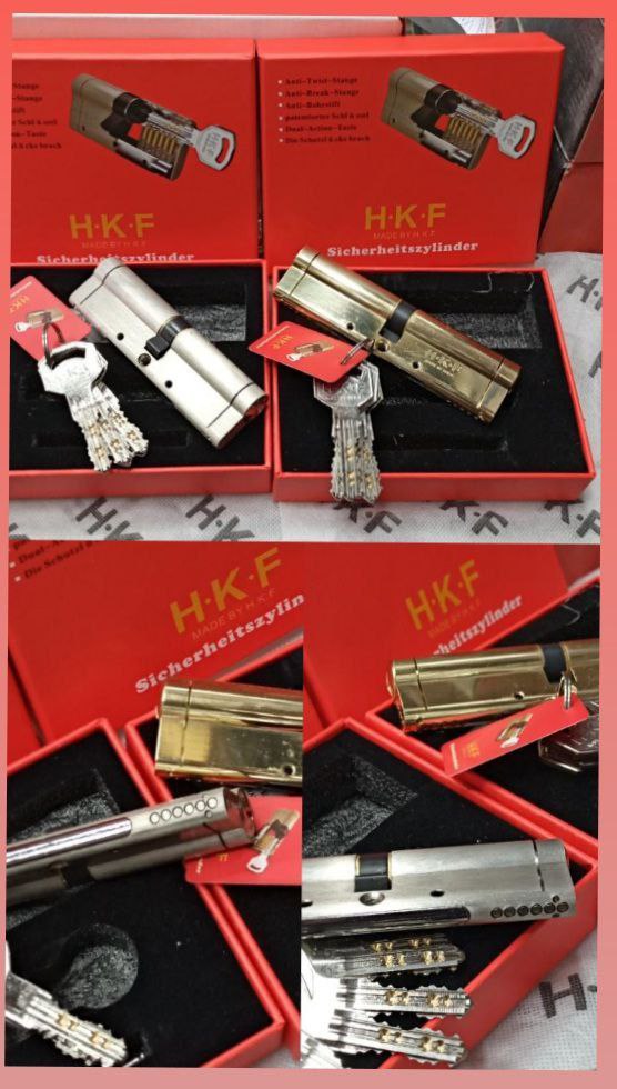 #سیلندر_ضدسرقت #سیلند_طرح_آلمان 🟦🟦🟦🟦 سیلندر ضدسرقت. H.K.F دوپین فولادی دردوسر سیلندر. ضد مته و دریل 