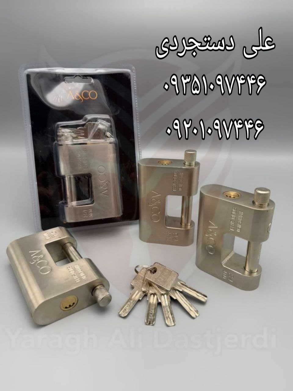 قفل کتابی ۹۴ فولادی طرح ویرو A CO کارتن ۲۴ عدد
