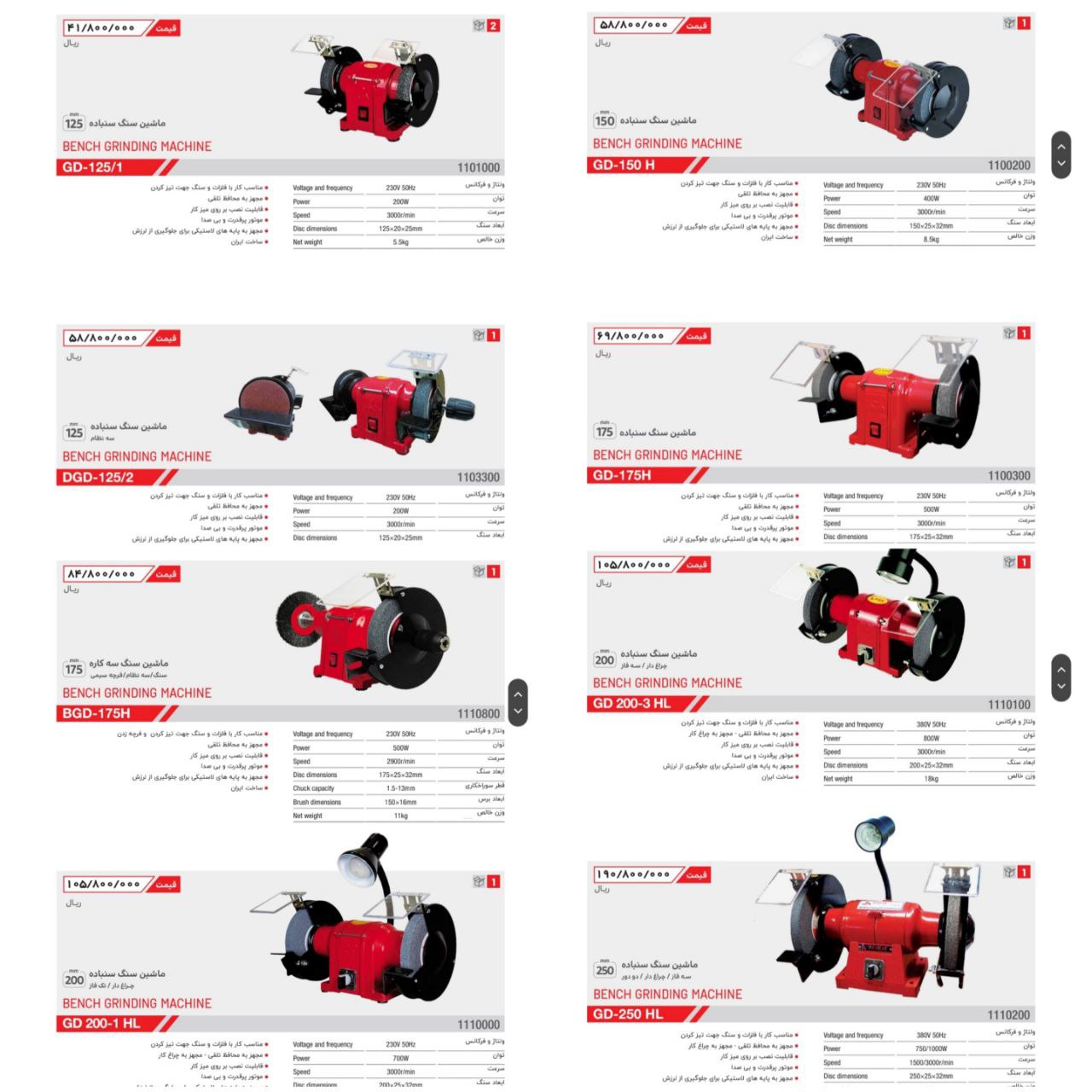 چرخ سنباده رومیزی محک 