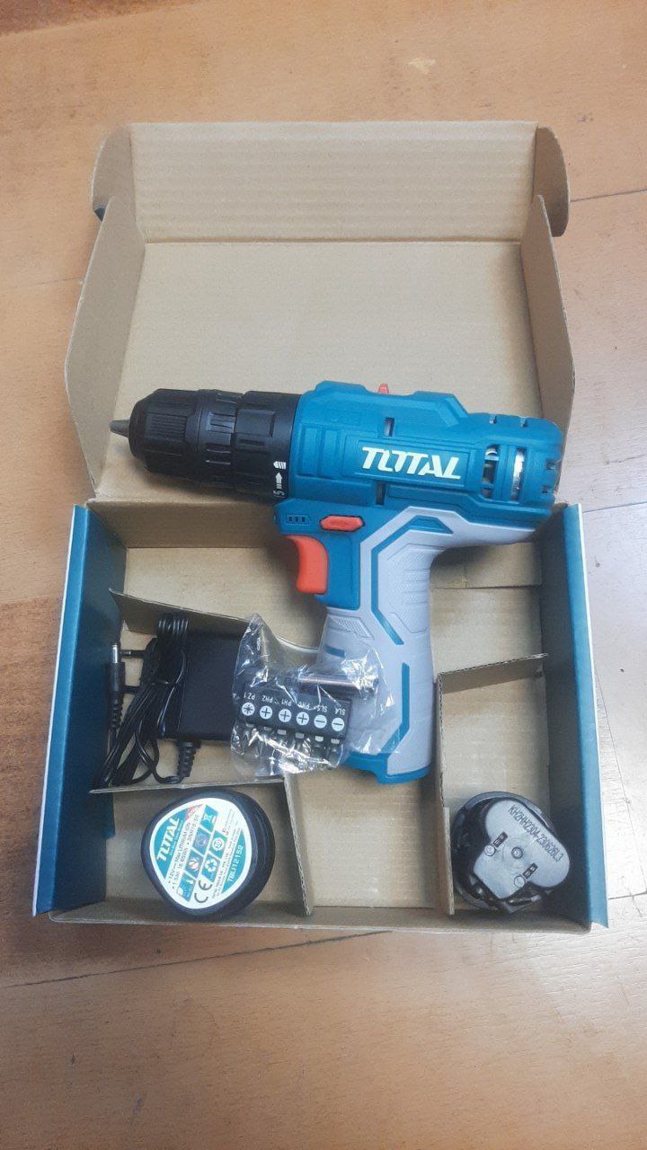 دریل شارژی ۱۲ ولت دوباطری توتال اصلی