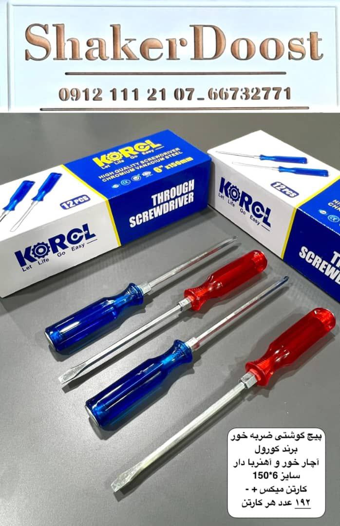 پیچ‌گوشتی تکی ضربه خور کورال 