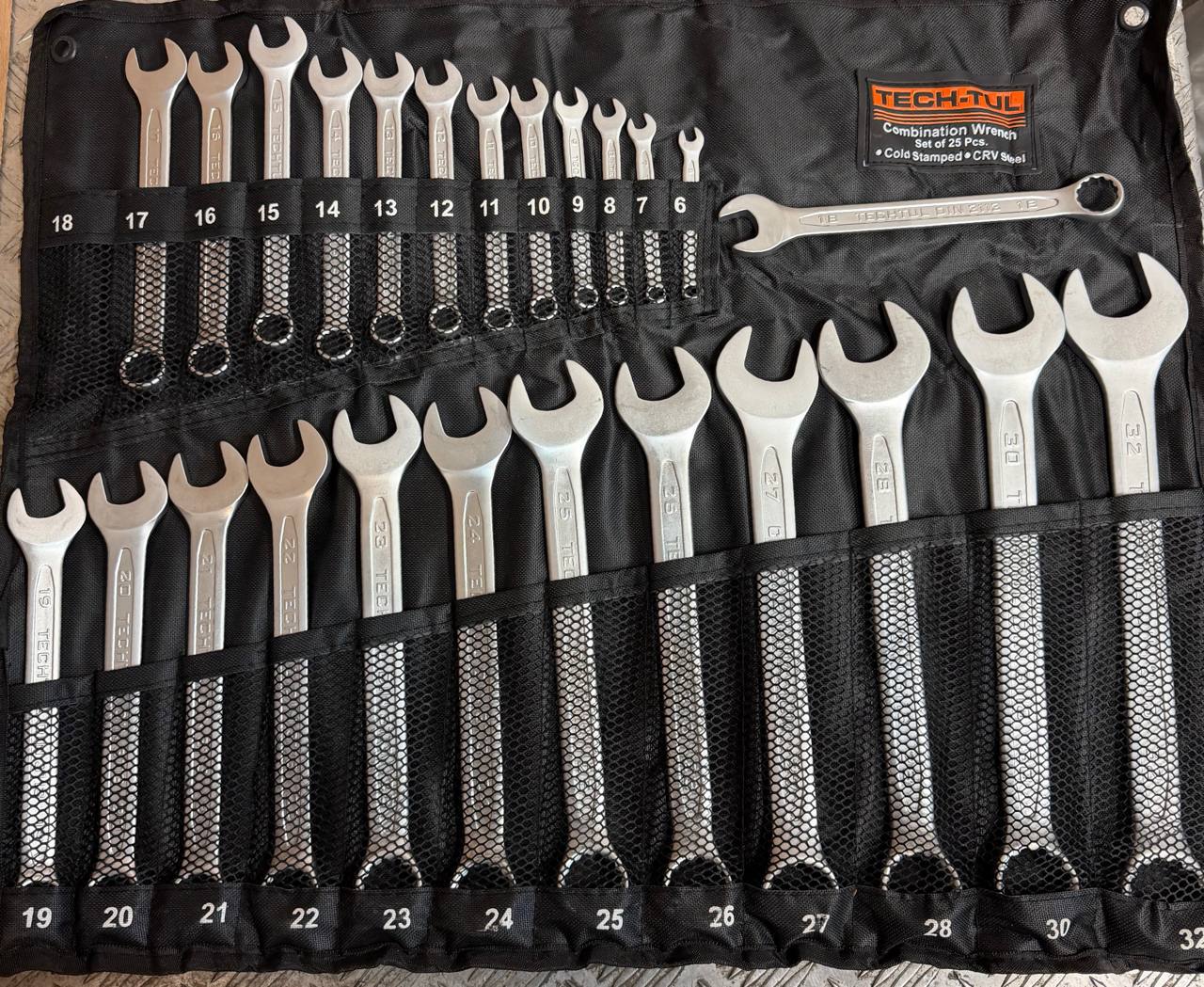 آچار کیفی ۲۵ پارچه تک تول 