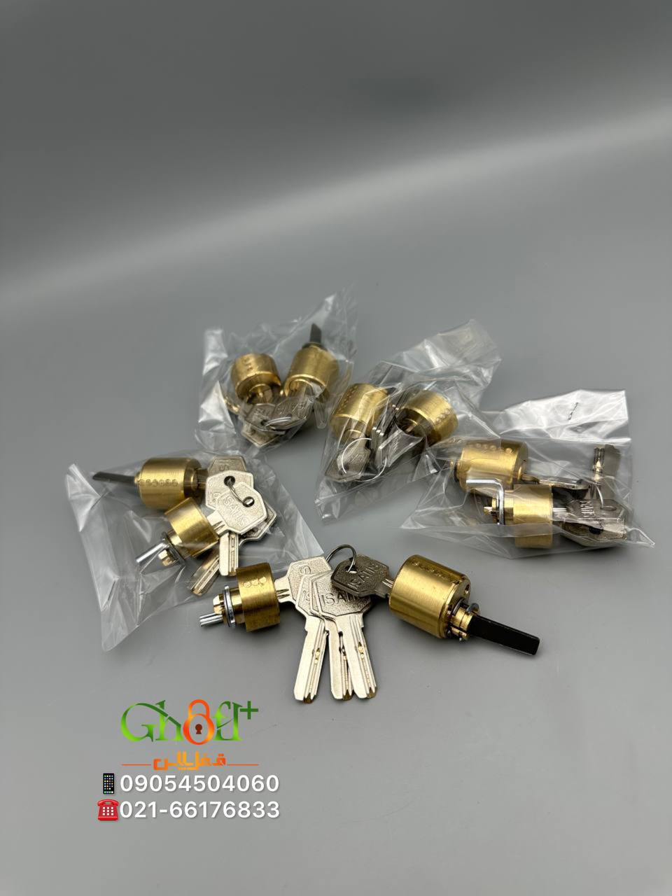  سیلندر قفل حیاطی تمام برنج دوطرف سیلندر برنجی کلید چپ برنجی کیفیت عالی ۵ کلید کامپیوتری قیمت بسیار 