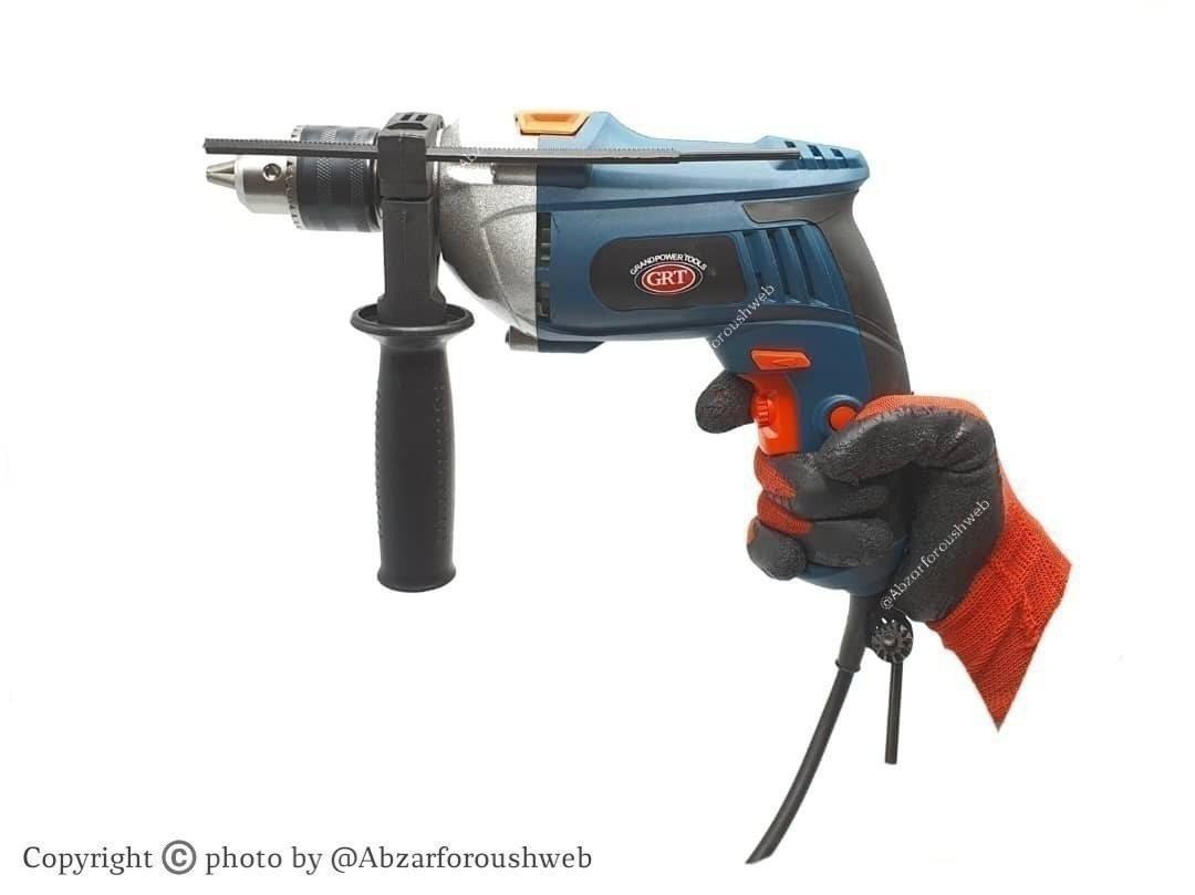 ⭐️ دریل ۱۳ چکشی نیم تنه فلزی کیفی GRT