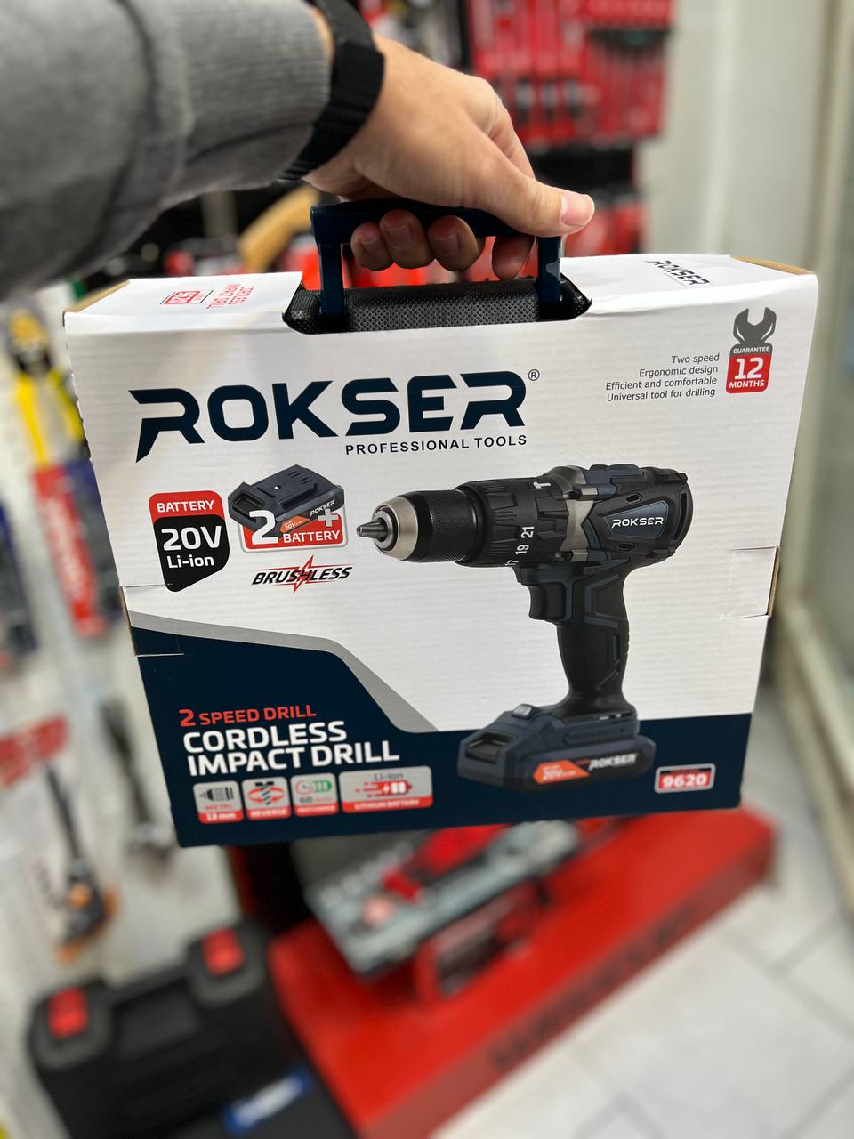 دریل شارژی ۲۰ ولت براشلس راکسر