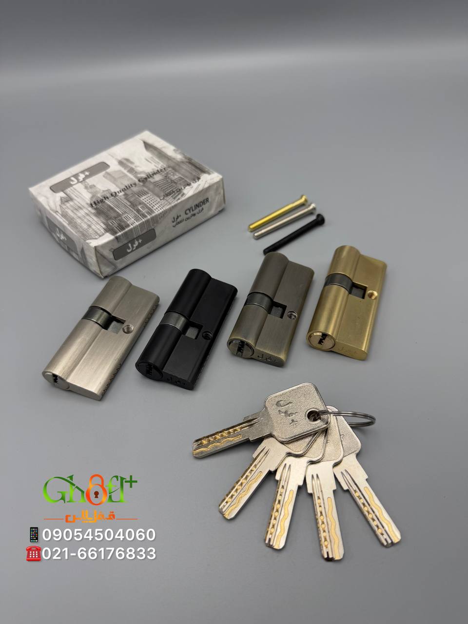 سیلندر ۷ سانت تمام برنج لوکس فرل ۵کلید پایه بلند شیار ماری کامپیوتری برنجی جعبه کادویی بدنه تمام برن