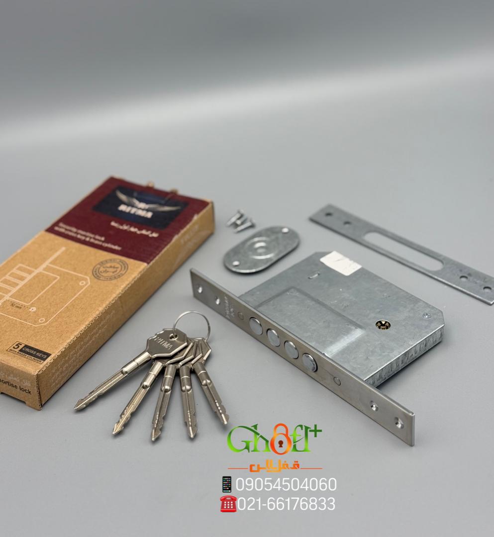  قفل چهارلول ریتما مغزی برنجی بدنه فولادی کلید چهارپر دسته بلند کیفیت عالی ۳سال ضمانت تعویض قیمت کام