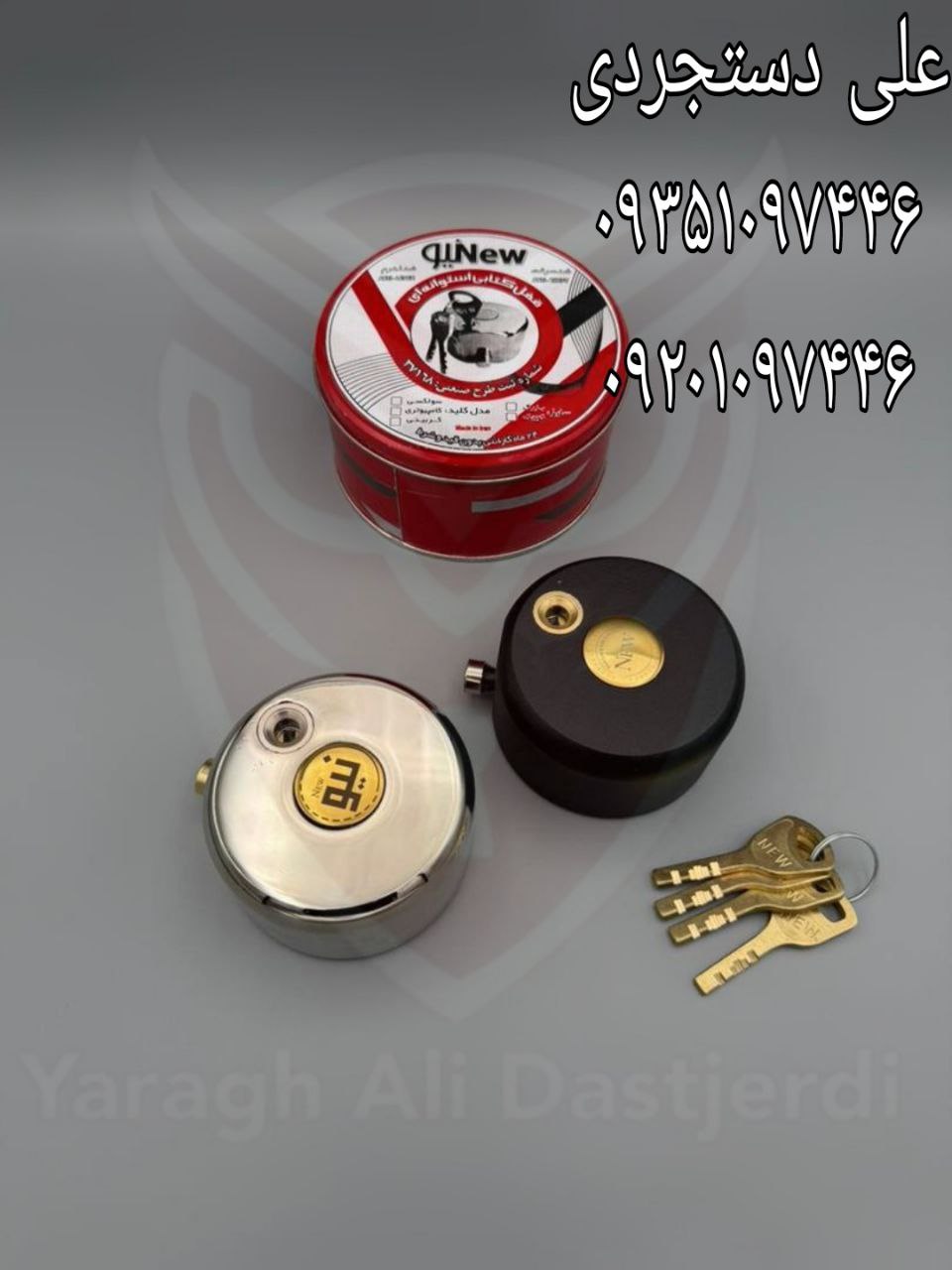 قفل پشت بسته کلید سولکسی برنجی نیو NEW کارتن ۱۲ عدد