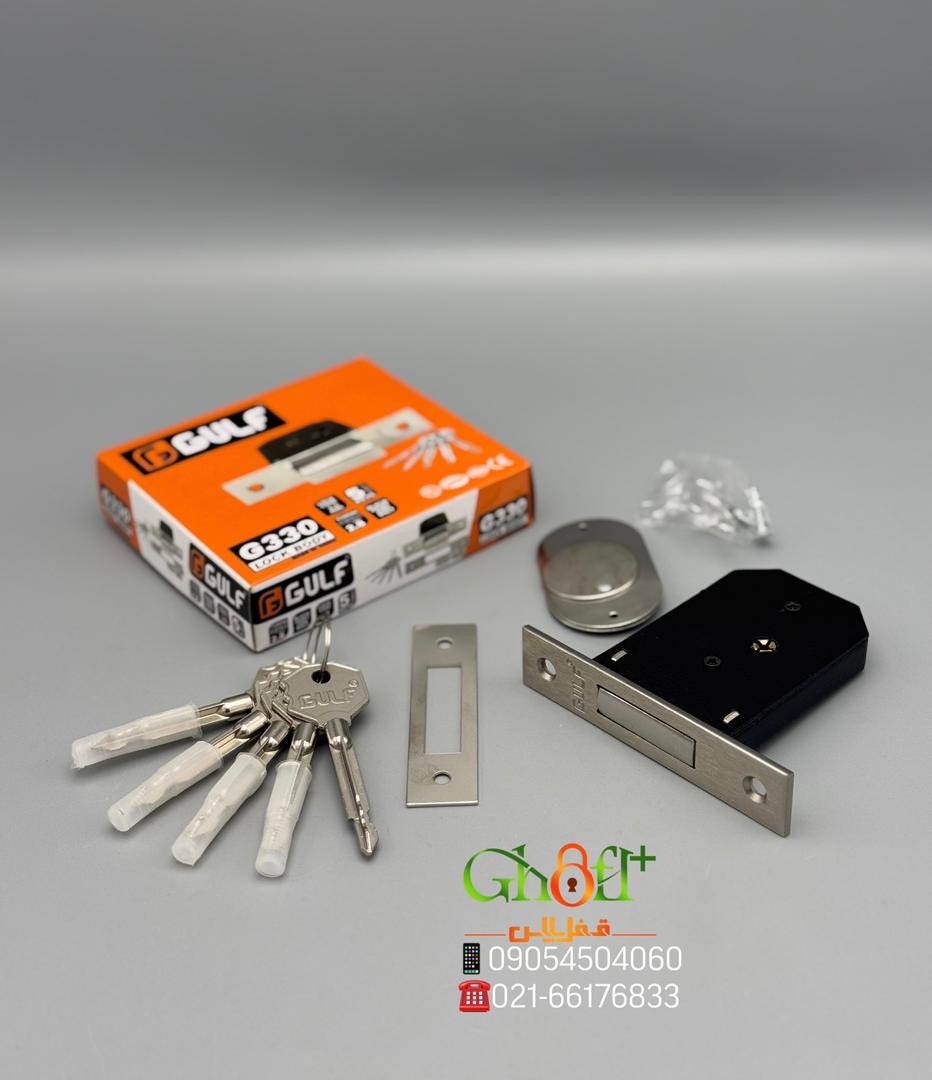  قفل گاوصندفی گلف مغزی برنجی ۵ کلید چهارپر همراه با رزت و پیچ کیفیت عالی قیمت بسیار عالی تعداد محدود