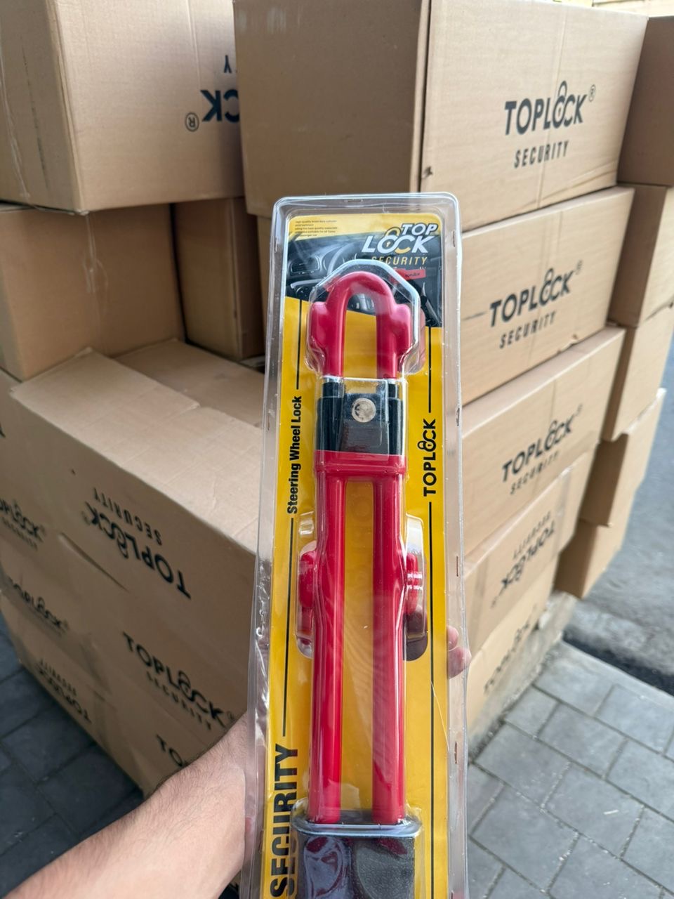  قفل فرمان دومیله دسته دار تاپ لوک مغزی برنجی کلید ناودونی برنجی روکش PVC کیفیت بسیار عالی قیمت بسیا