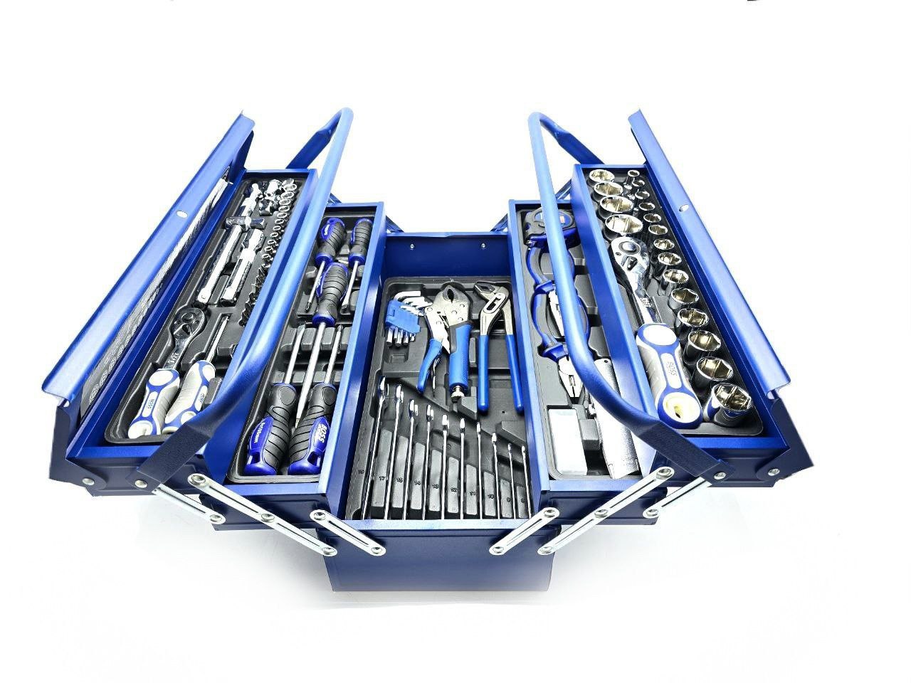 ⭐️ مجموعه جعبه بکس و ابزار ۸۵ عددی صنعتی جدید باس