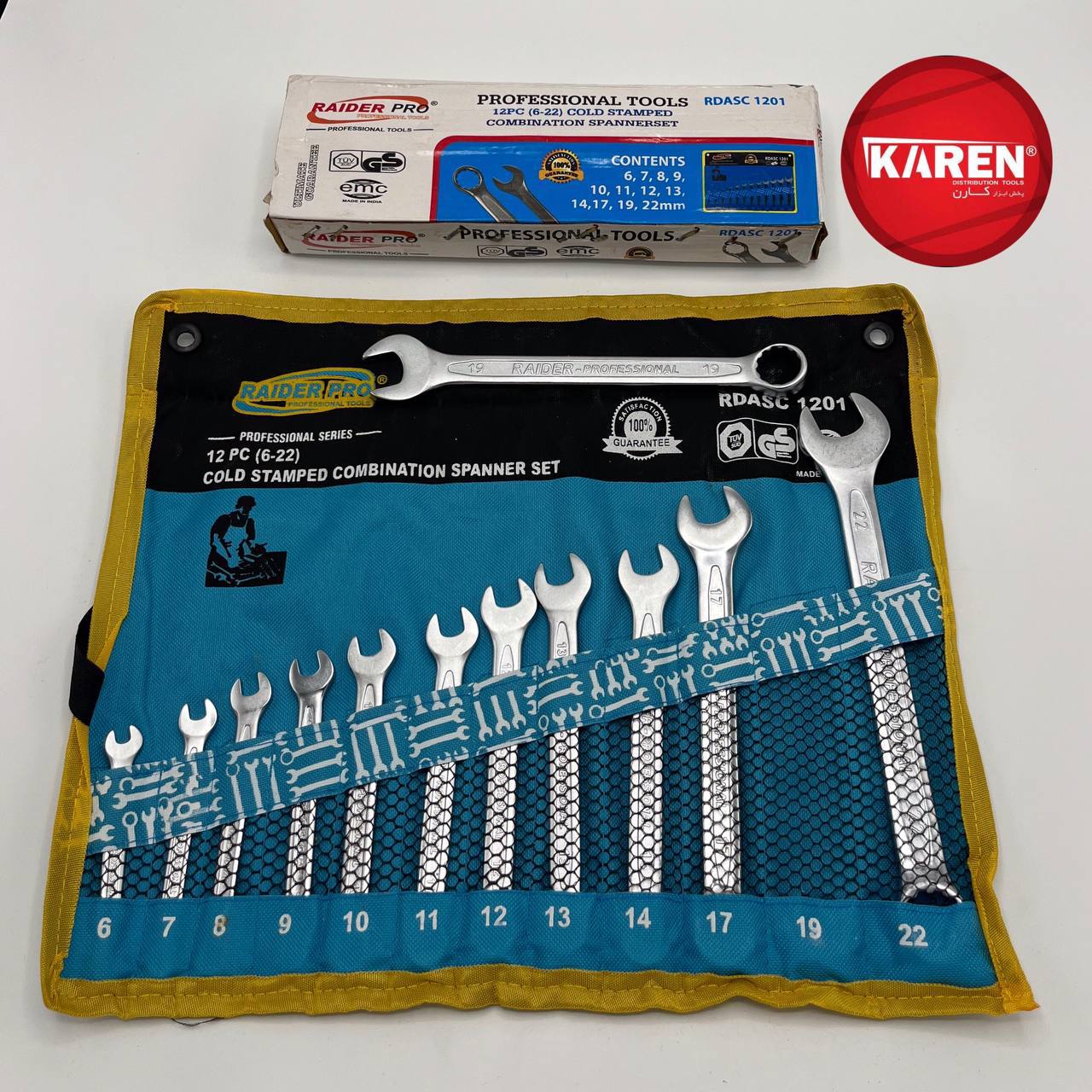  آچار یکسر رینگی ۱۲ عددی کیفی رایدر مات