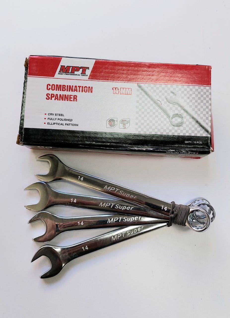 آچار یکسر رینگ یکسر تخت جور استیل از سایز  6mm تا 32mm 