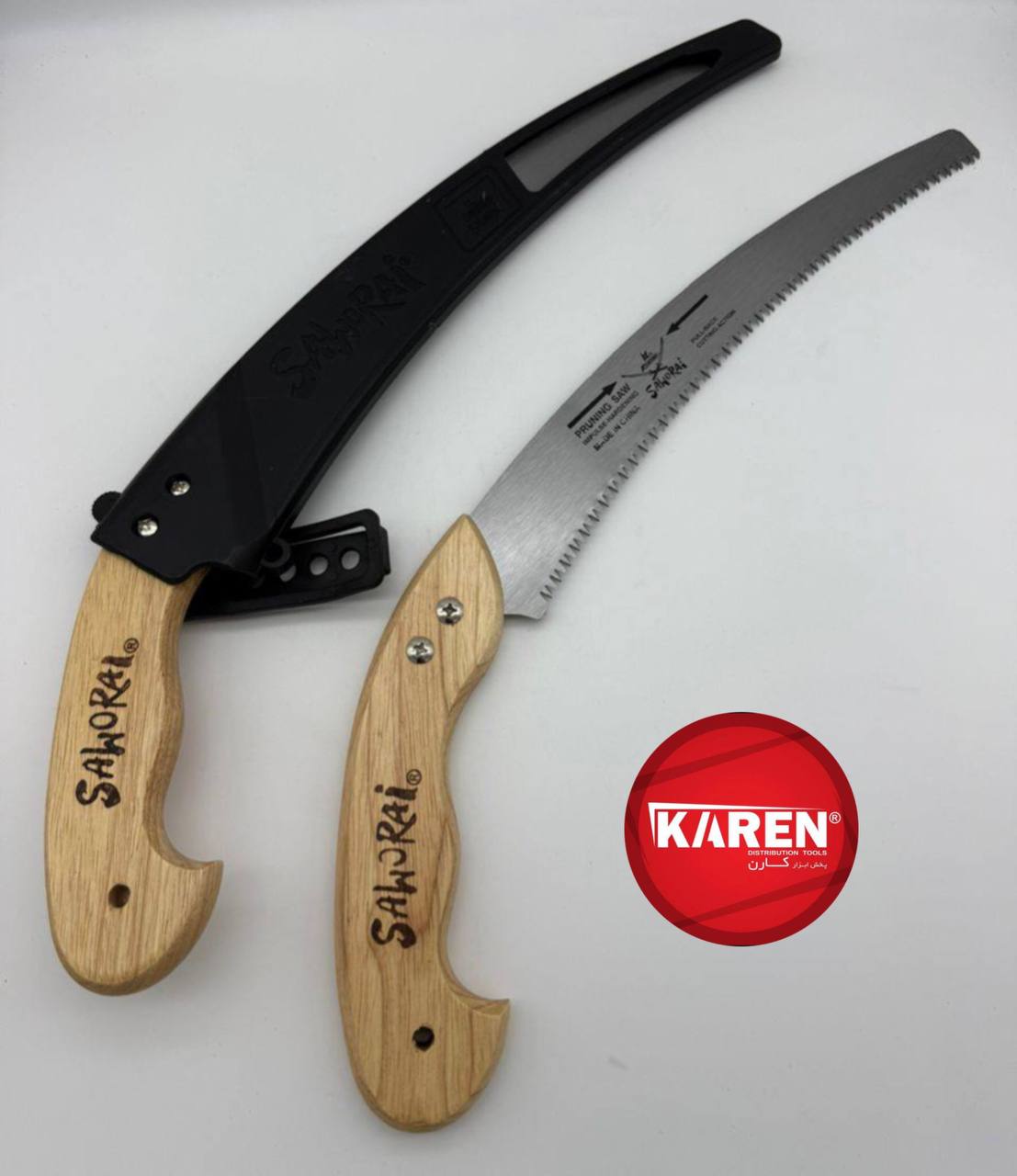 اره طرح سامورایی دسته چوبی