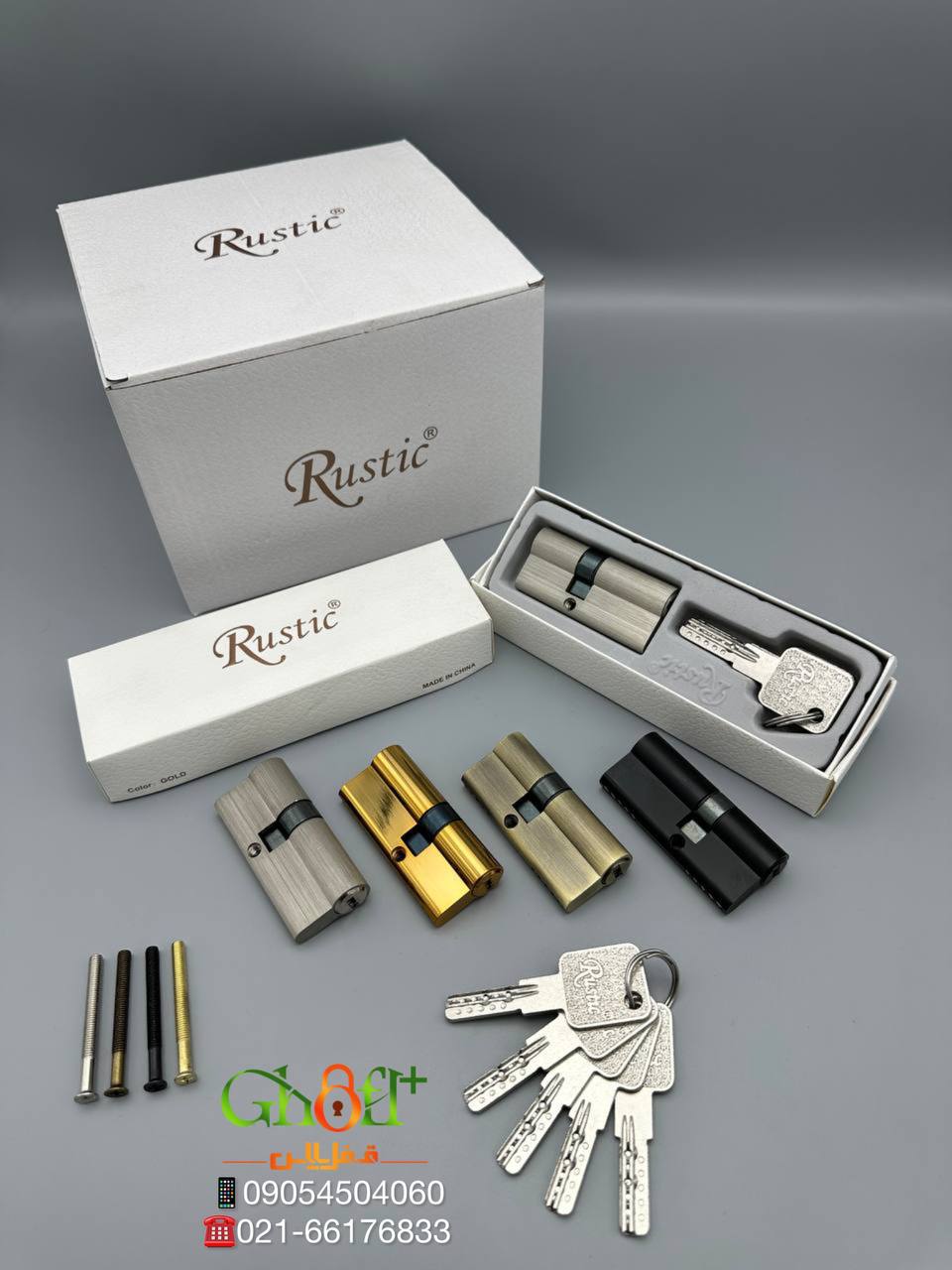  سیلندر ۷سانت لوکس روستیک دو ردیف ساچمه برنجی بسته بندی لوکس کلید خاص کامپیوتری کیفت عالی رنگ : مشکی