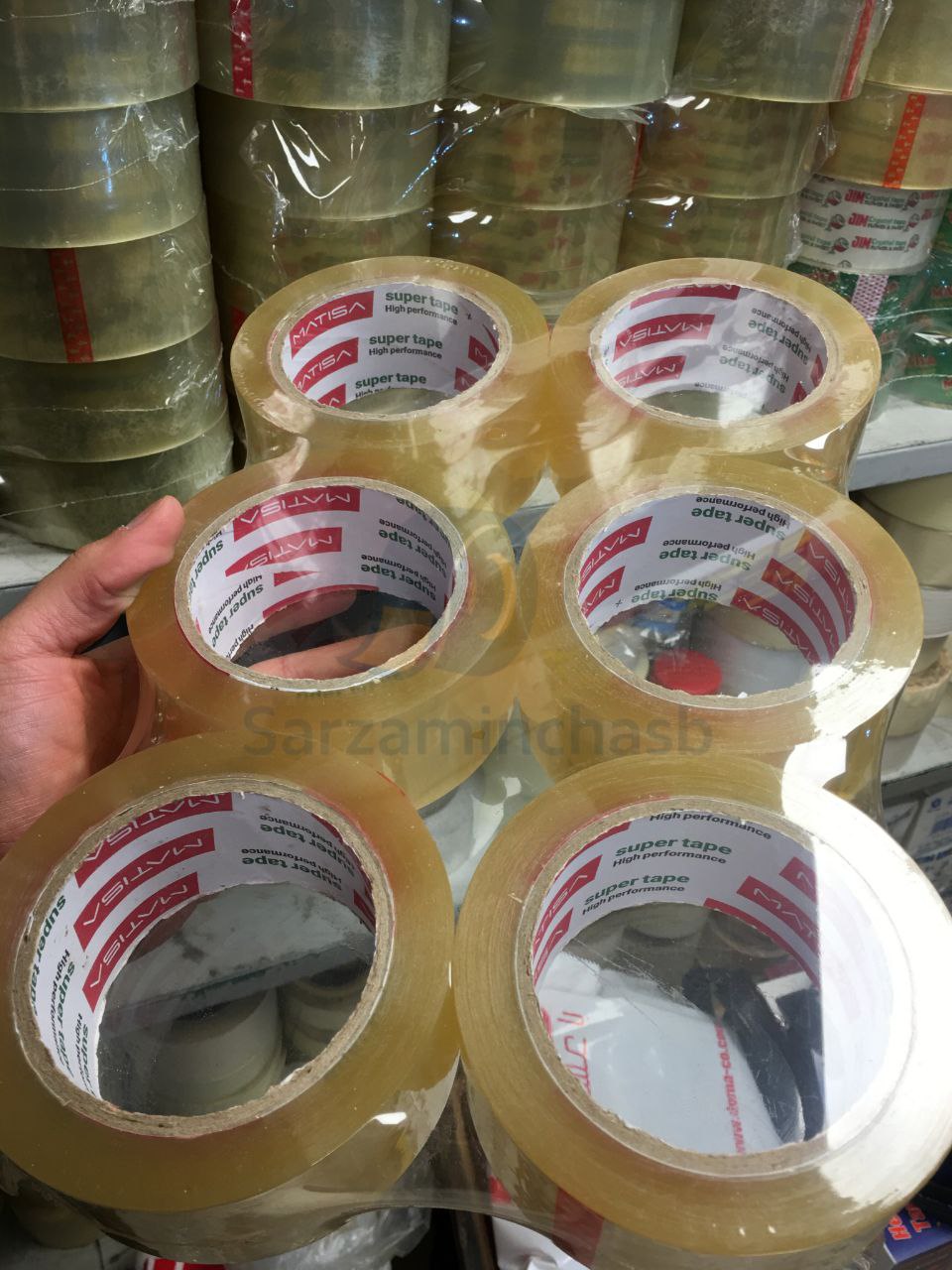 چسب پهن 90یارد شفاف سوپرتیپ ماتیسا 50میکرون گیرایی چسب 