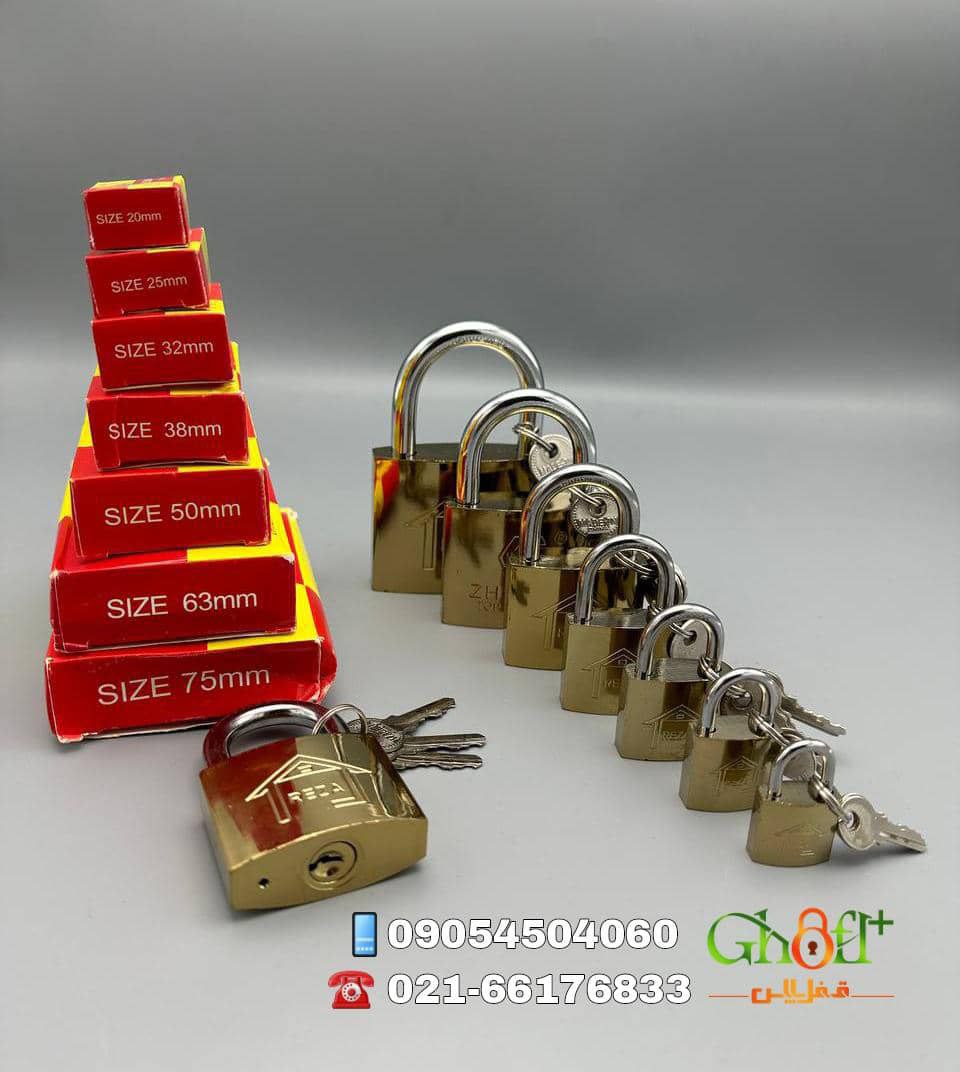  قفل آویز طلایی طرح برنج مغزی سرب میله ضخیم بدنه ضخیم با ضمانت خرابی وزن سنگین کیفیت بسیار عالی قیمت