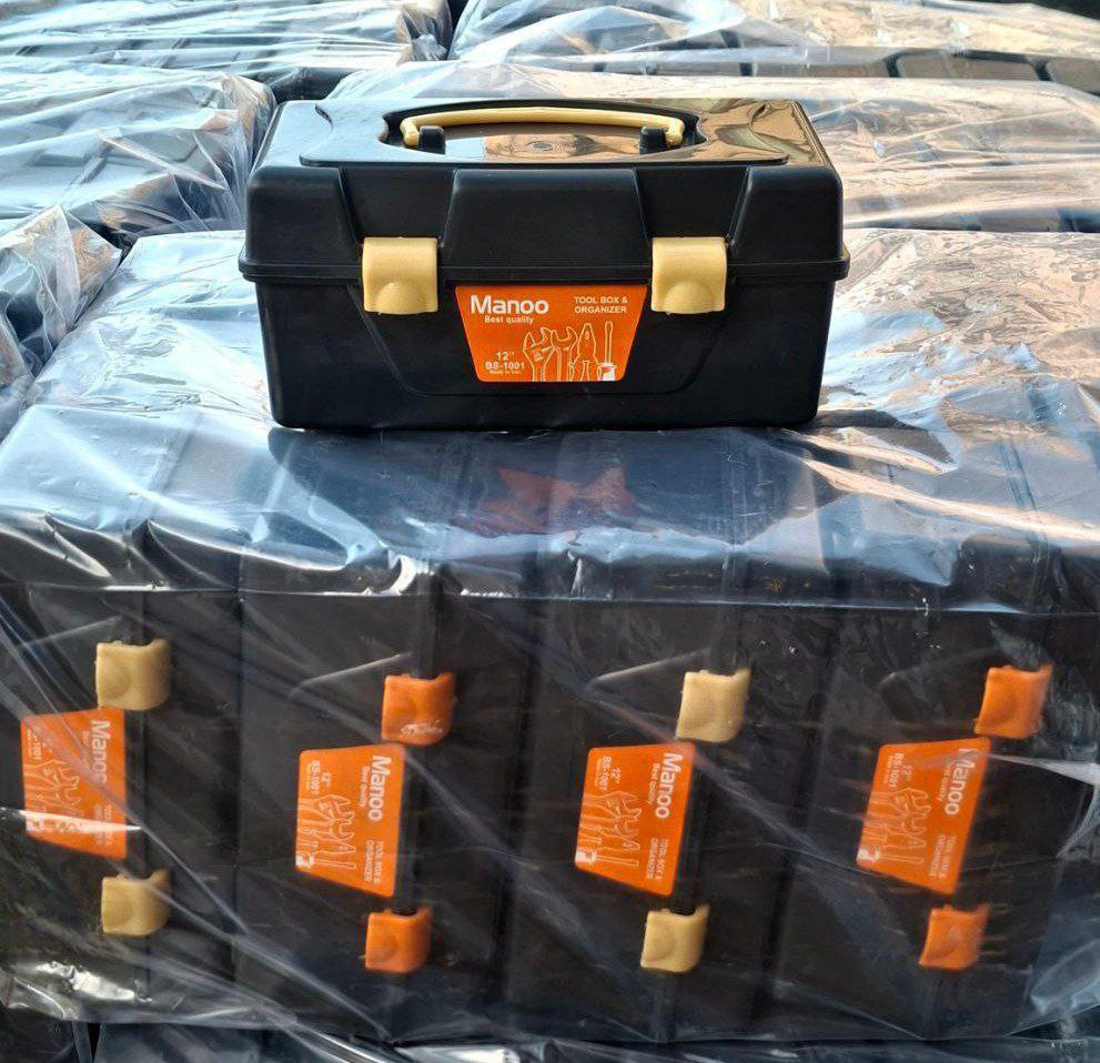 پخش جعبه ابزار پلاستیکی 25 سانت " 12 اینچ کیفیت پلاستیک نشکن؛عالی تعداد در کیسه 15 عدد قی‌مت دس