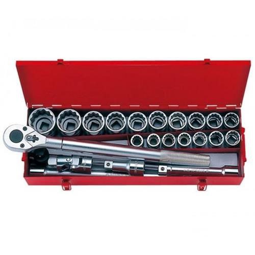  جعبه بکس، "3.4 درایو ، ۲۰ پارچه ، 12 پر سایز 50-19 میلیمتر،فورس 