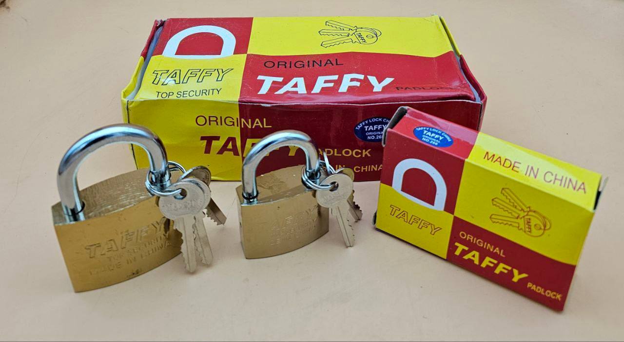 قفل آویز طرح برنجی تافی