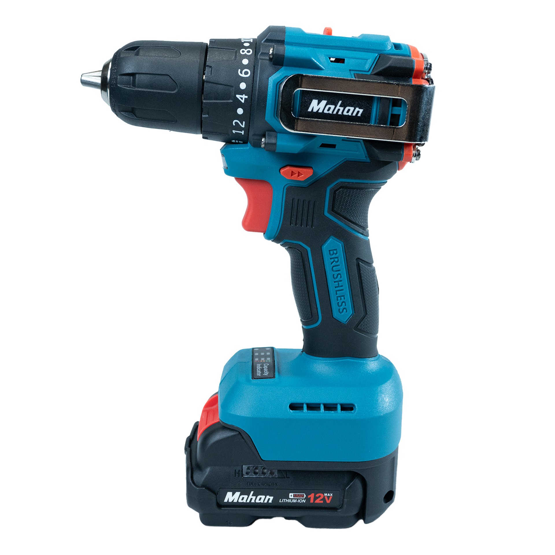 دریل شارژی براشلس ۱۲ ولت ماهان
