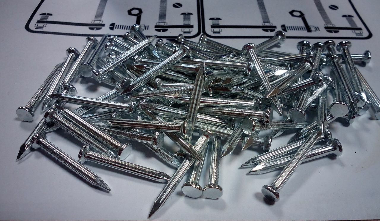 ⭕️ میخ فولادی سفید شیاردار چینی با ضمانت کیفیت در تمامی سایزها موجود است