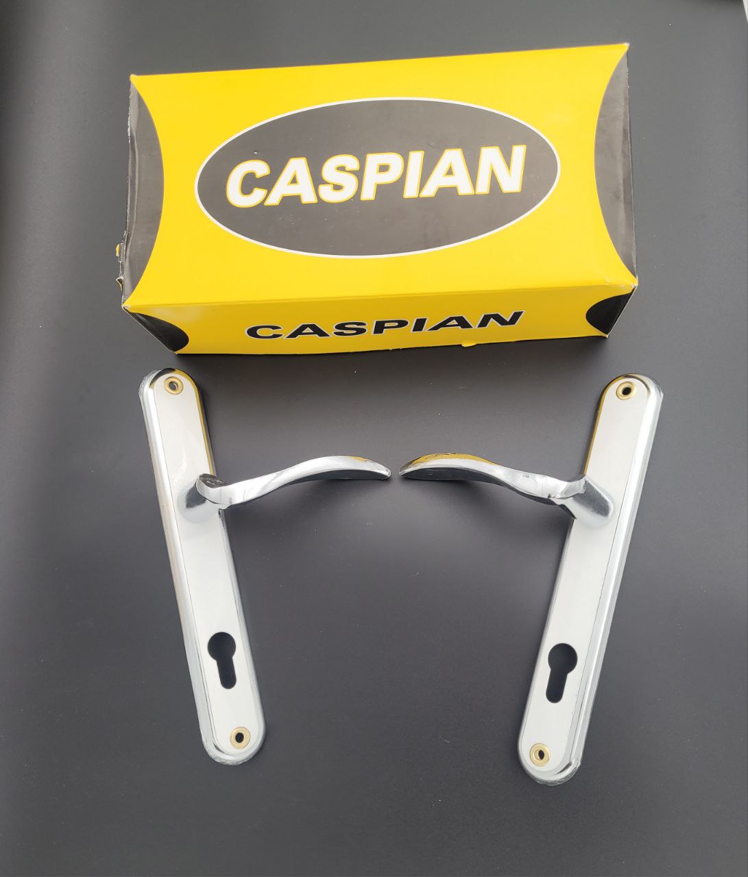 دستگیره دوپلاک کاسپین برای درب های آلمینیومی چوبی