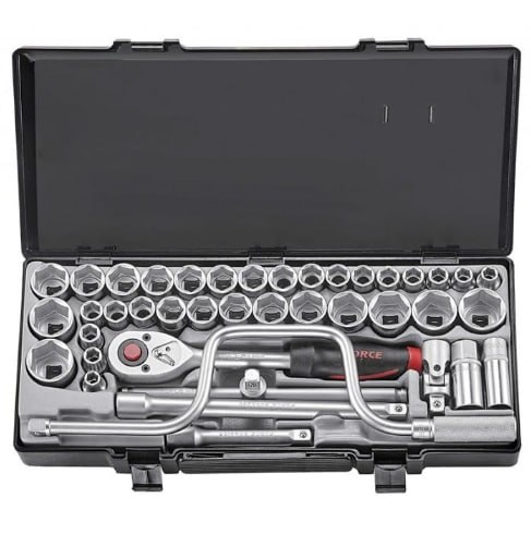 جعبه بكس 1/2درايو 41 عدد اينچ و ميليمتر فورس FORCE