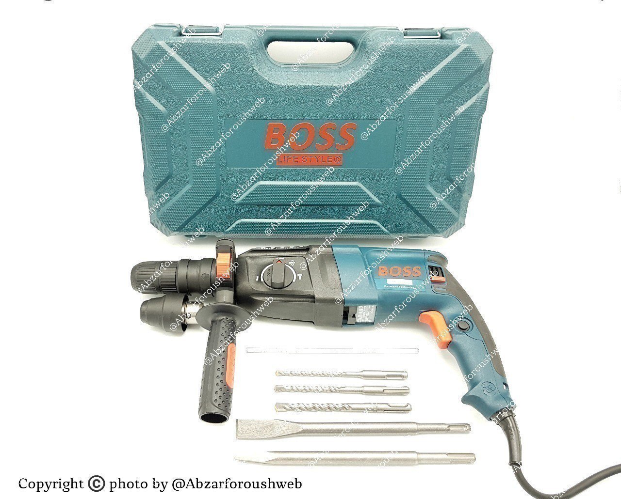 ⭐️ دریل بتن کن با سه نظام جدا شونده اصلی باس
